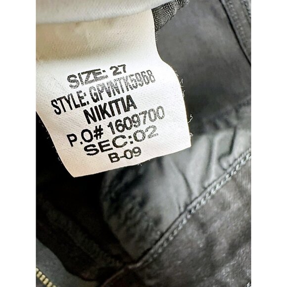 Joe's Jeans Fit 24, Size 27 Nikitia Black Skinny Ankle Zip Pocket GPVNTK5968 - Picture 10 of 13